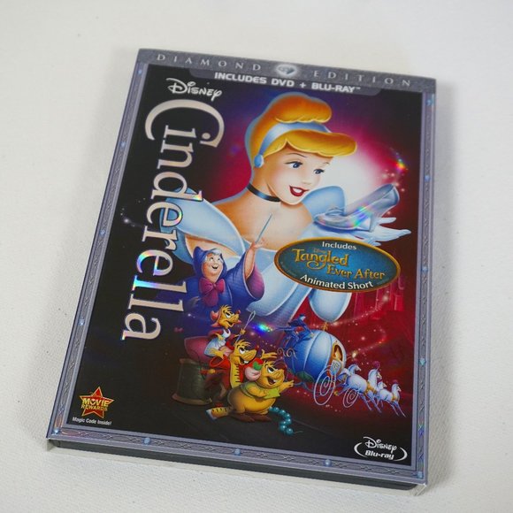 Cinderella Disney DVD + Blu-Ray & Lenticular Card - Picture 1 of 5